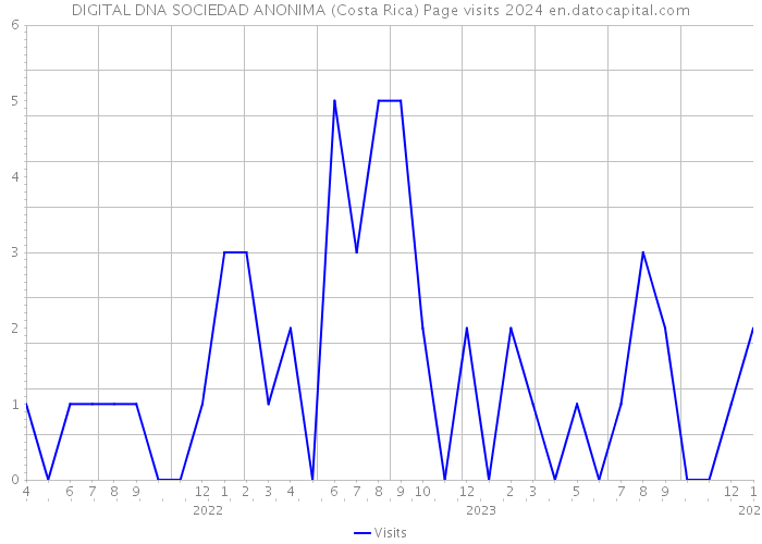 DIGITAL DNA SOCIEDAD ANONIMA (Costa Rica) Page visits 2024 