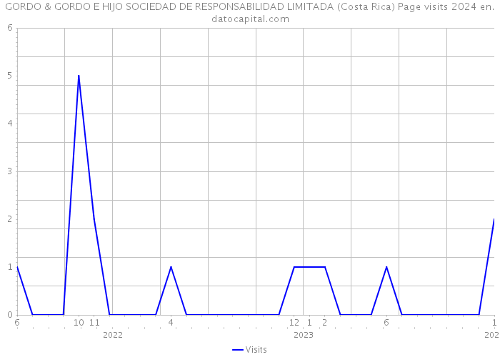 GORDO & GORDO E HIJO SOCIEDAD DE RESPONSABILIDAD LIMITADA (Costa Rica) Page visits 2024 