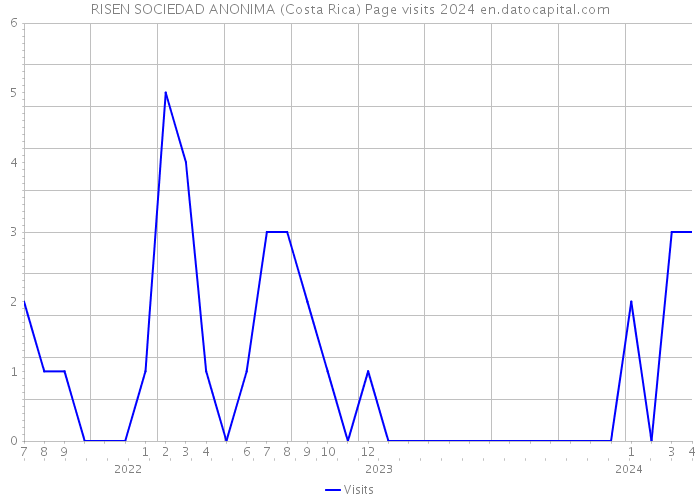 RISEN SOCIEDAD ANONIMA (Costa Rica) Page visits 2024 