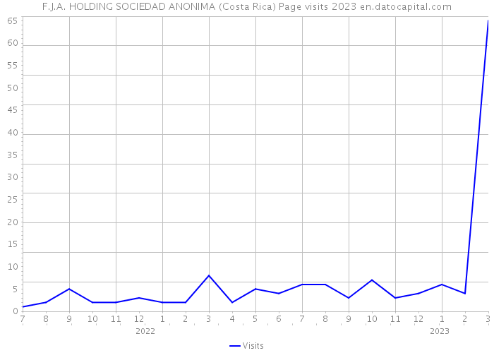 F.J.A. HOLDING SOCIEDAD ANONIMA (Costa Rica) Page visits 2023 