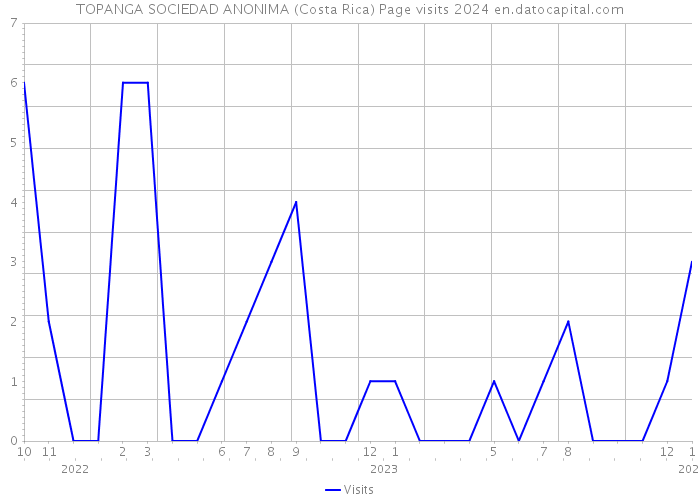 TOPANGA SOCIEDAD ANONIMA (Costa Rica) Page visits 2024 