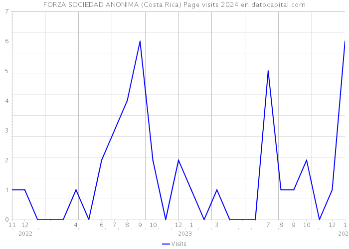 FORZA SOCIEDAD ANONIMA (Costa Rica) Page visits 2024 