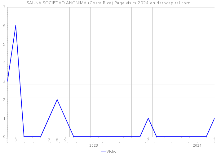 SAUNA SOCIEDAD ANONIMA (Costa Rica) Page visits 2024 