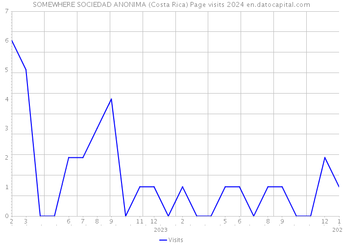 SOMEWHERE SOCIEDAD ANONIMA (Costa Rica) Page visits 2024 