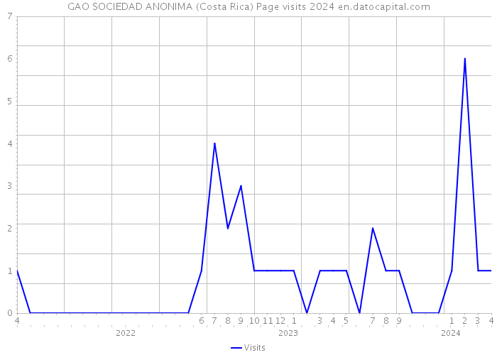 GAO SOCIEDAD ANONIMA (Costa Rica) Page visits 2024 
