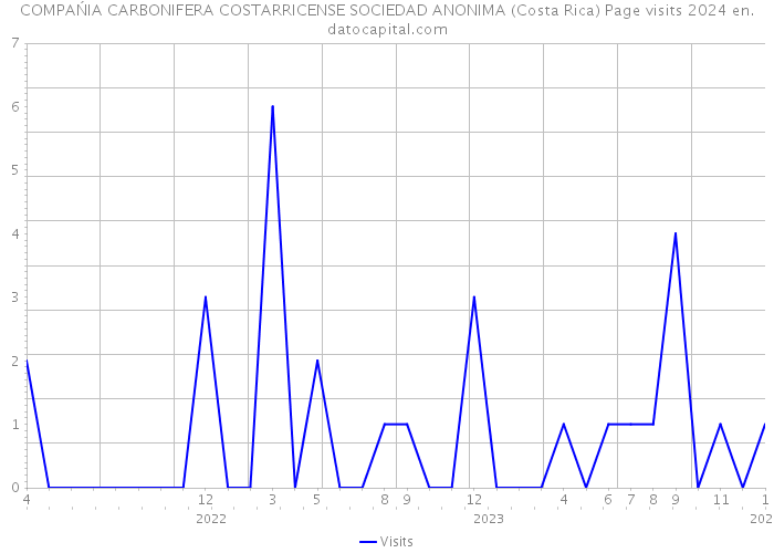COMPAŃIA CARBONIFERA COSTARRICENSE SOCIEDAD ANONIMA (Costa Rica) Page visits 2024 