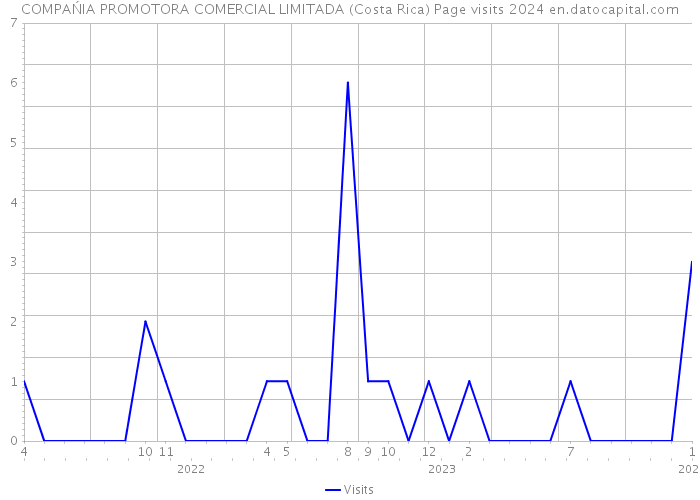 COMPAŃIA PROMOTORA COMERCIAL LIMITADA (Costa Rica) Page visits 2024 