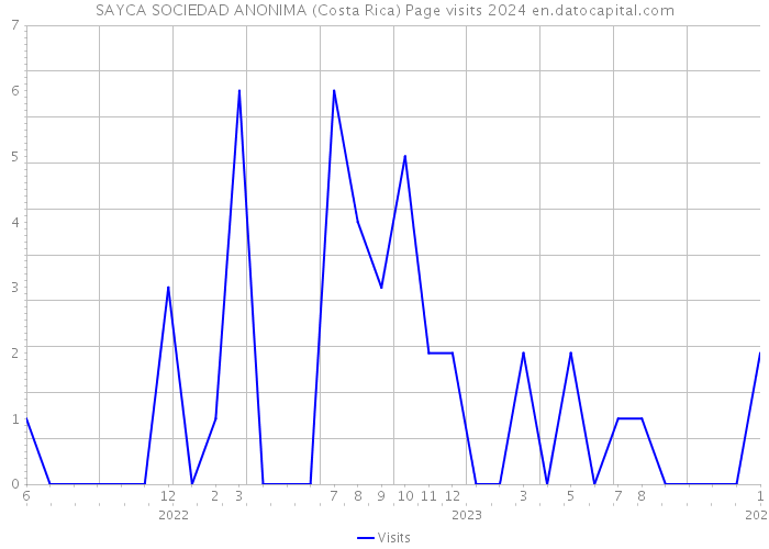 SAYCA SOCIEDAD ANONIMA (Costa Rica) Page visits 2024 
