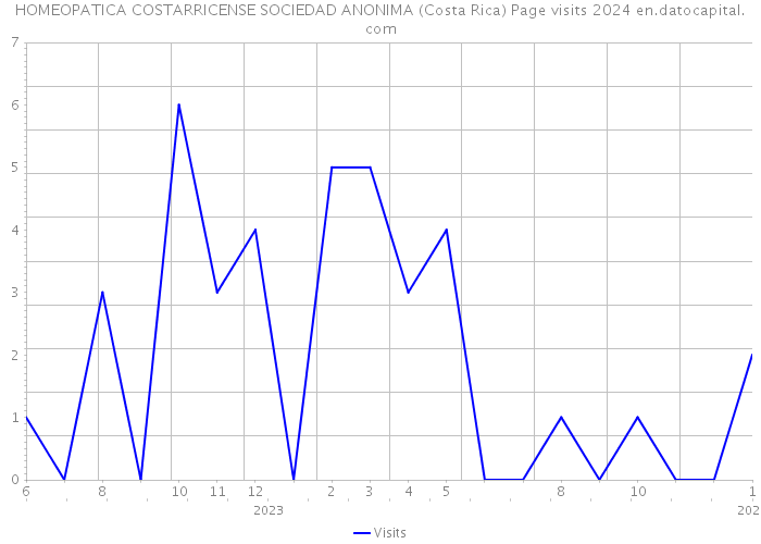 HOMEOPATICA COSTARRICENSE SOCIEDAD ANONIMA (Costa Rica) Page visits 2024 