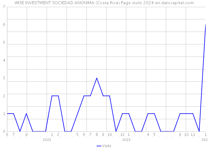 WISE INVESTMENT SOCIEDAD ANONIMA (Costa Rica) Page visits 2024 