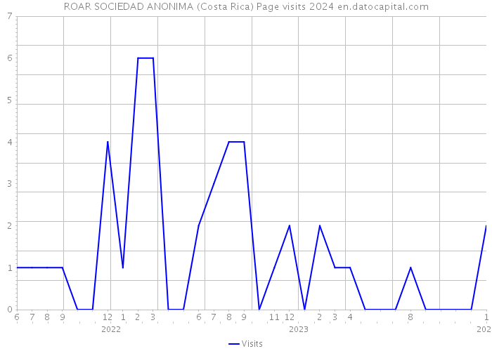 ROAR SOCIEDAD ANONIMA (Costa Rica) Page visits 2024 