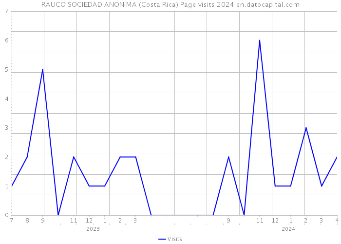 RAUCO SOCIEDAD ANONIMA (Costa Rica) Page visits 2024 