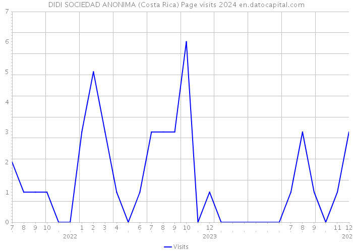 DIDI SOCIEDAD ANONIMA (Costa Rica) Page visits 2024 