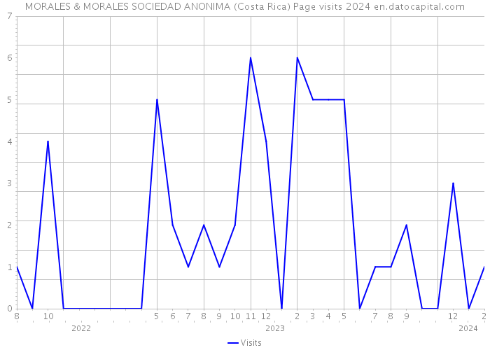 MORALES & MORALES SOCIEDAD ANONIMA (Costa Rica) Page visits 2024 