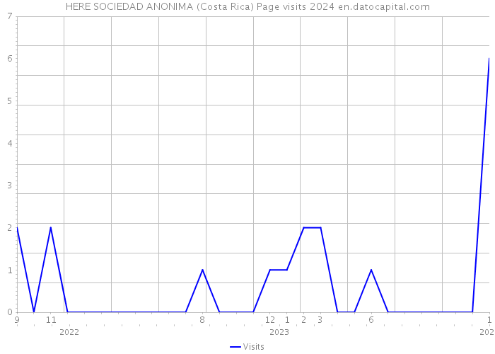 HERE SOCIEDAD ANONIMA (Costa Rica) Page visits 2024 