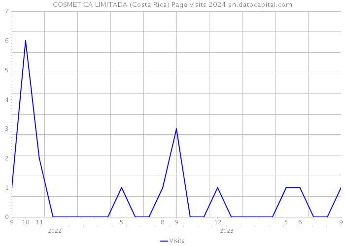 COSMETICA LIMITADA (Costa Rica) Page visits 2024 