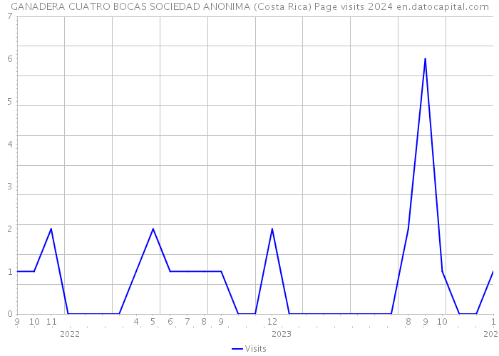 GANADERA CUATRO BOCAS SOCIEDAD ANONIMA (Costa Rica) Page visits 2024 