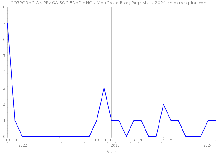 CORPORACION PRAGA SOCIEDAD ANONIMA (Costa Rica) Page visits 2024 