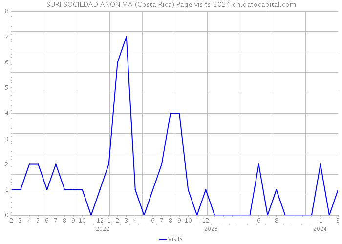 SURI SOCIEDAD ANONIMA (Costa Rica) Page visits 2024 