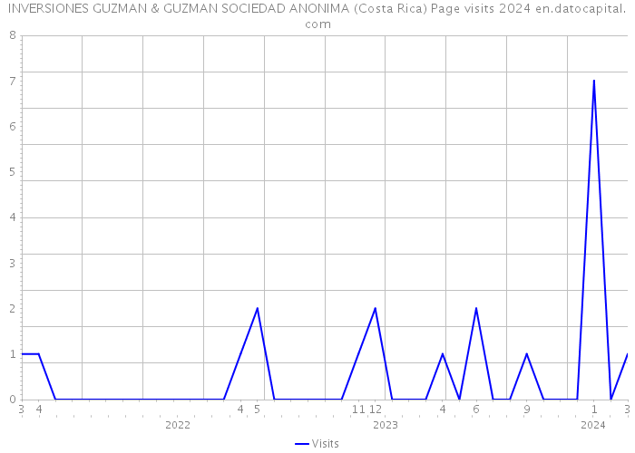 INVERSIONES GUZMAN & GUZMAN SOCIEDAD ANONIMA (Costa Rica) Page visits 2024 