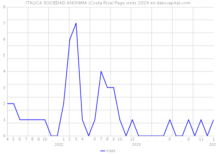 ITALICA SOCIEDAD ANONIMA (Costa Rica) Page visits 2024 