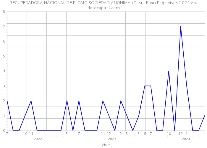 RECUPERADORA NACIONAL DE PLOMO SOCIEDAD ANONIMA (Costa Rica) Page visits 2024 