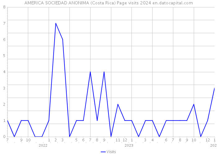 AMERICA SOCIEDAD ANONIMA (Costa Rica) Page visits 2024 