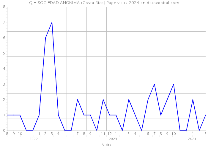 Q H SOCIEDAD ANONIMA (Costa Rica) Page visits 2024 