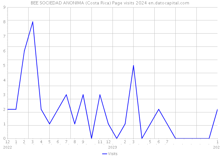 BEE SOCIEDAD ANONIMA (Costa Rica) Page visits 2024 