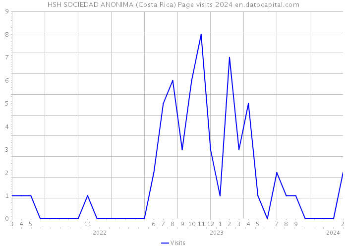 HSH SOCIEDAD ANONIMA (Costa Rica) Page visits 2024 