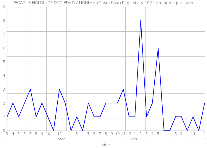 PEGASUS HOLDINGS SOCIEDAD ANONIMA (Costa Rica) Page visits 2024 