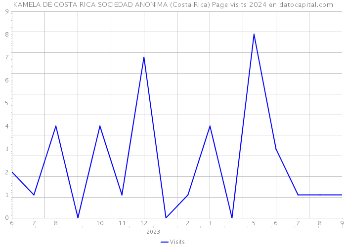 KAMELA DE COSTA RICA SOCIEDAD ANONIMA (Costa Rica) Page visits 2024 