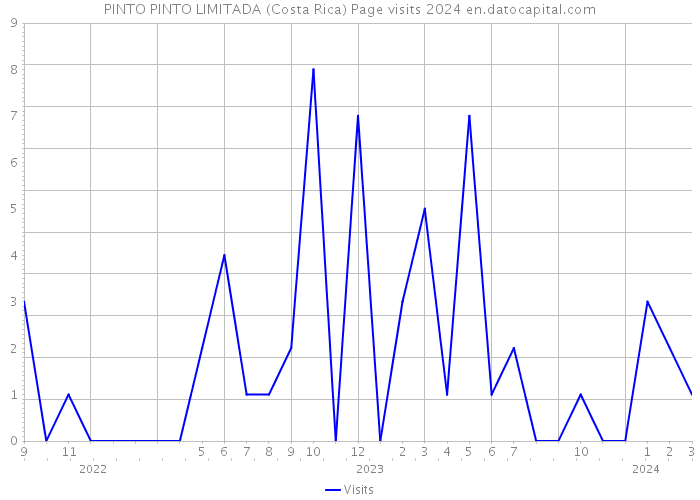 PINTO PINTO LIMITADA (Costa Rica) Page visits 2024 